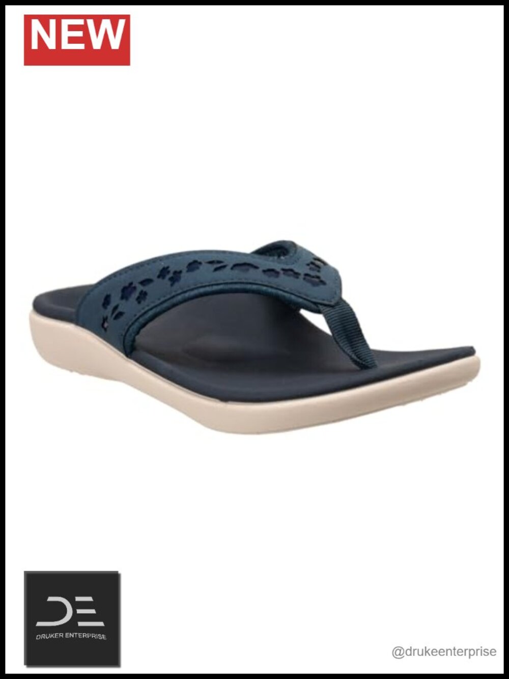 Laser-Cut Floral Slip-On Sandals with Anatomical Arch Support